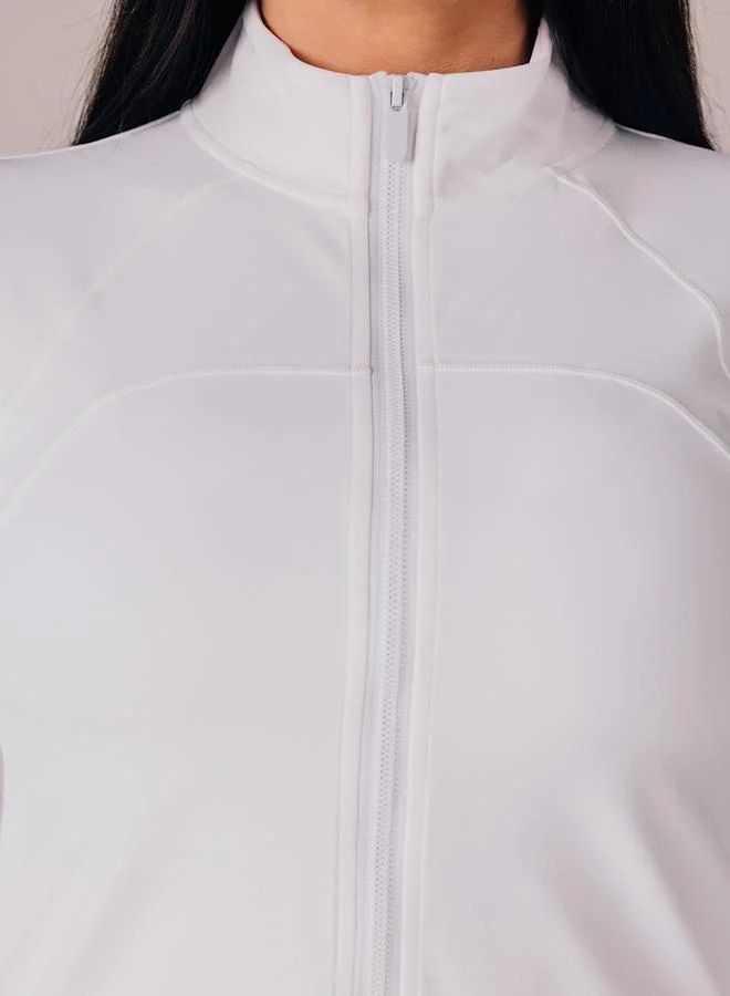 PALMFIT Palmfit Women White Comfort Training Jacket
