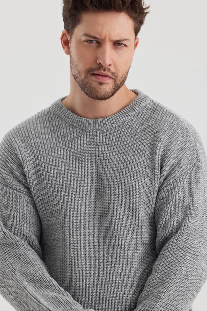Cool Tarz Cool Style Men's Regular Fit Crew Neck Knitted Sweater