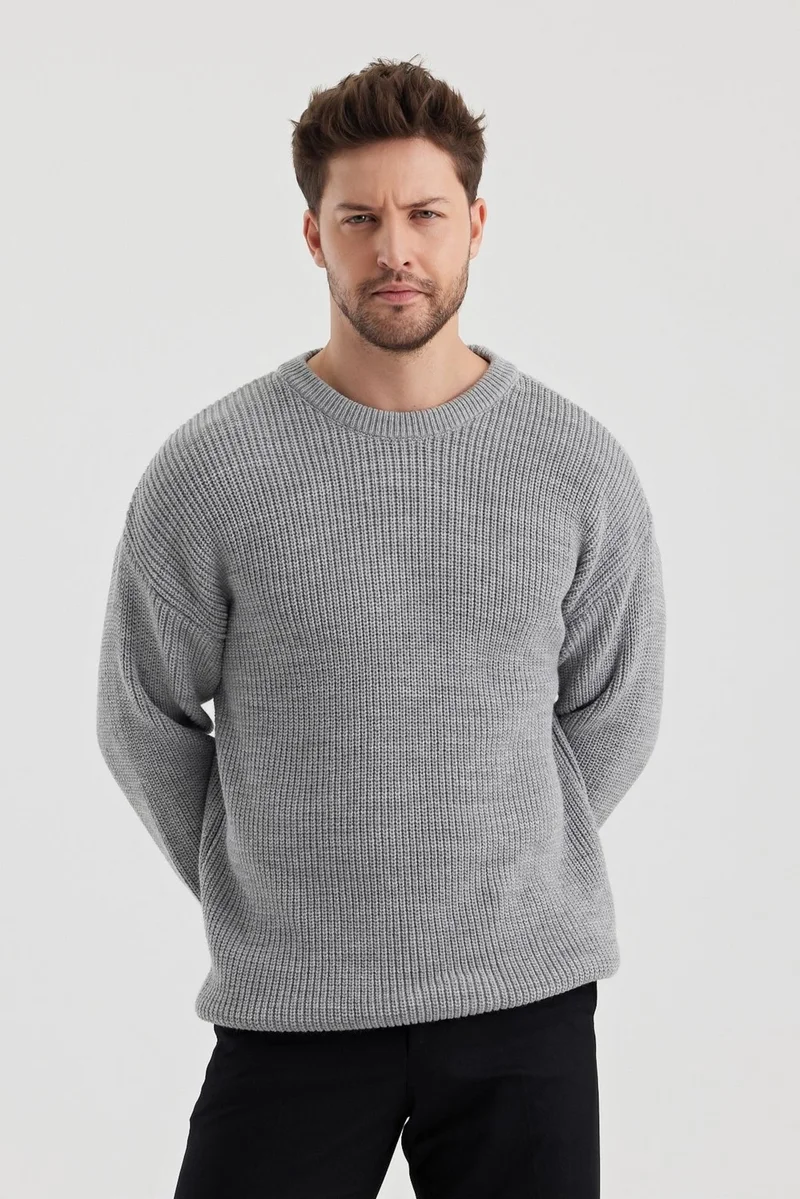 Cool Tarz Cool Style Men's Regular Fit Crew Neck Knitted Sweater