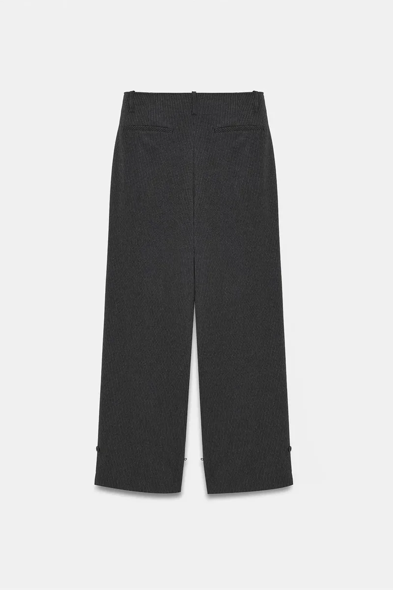 Dilvin Black DILVIN High-Waist Pleated Tailored Trousers for Women | Best Price UAE