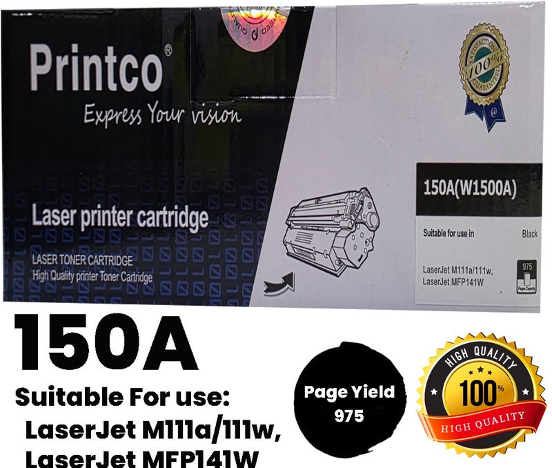 Printco Compatible with hp 150A W1500A Toner Cartridge for HP M111a 111W MFP M141a 141W Toner Cartridge with chip. - Image 2