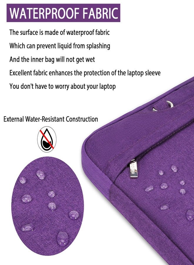 Voova Laptop Case 13 14 inch with Shoulder Strap, Waterproof Computer Sleeve Cover Compatible with MacBook Air 13, MacBook Pro 13/14, Slim Briefcase for Men Women, Purple - Image 5