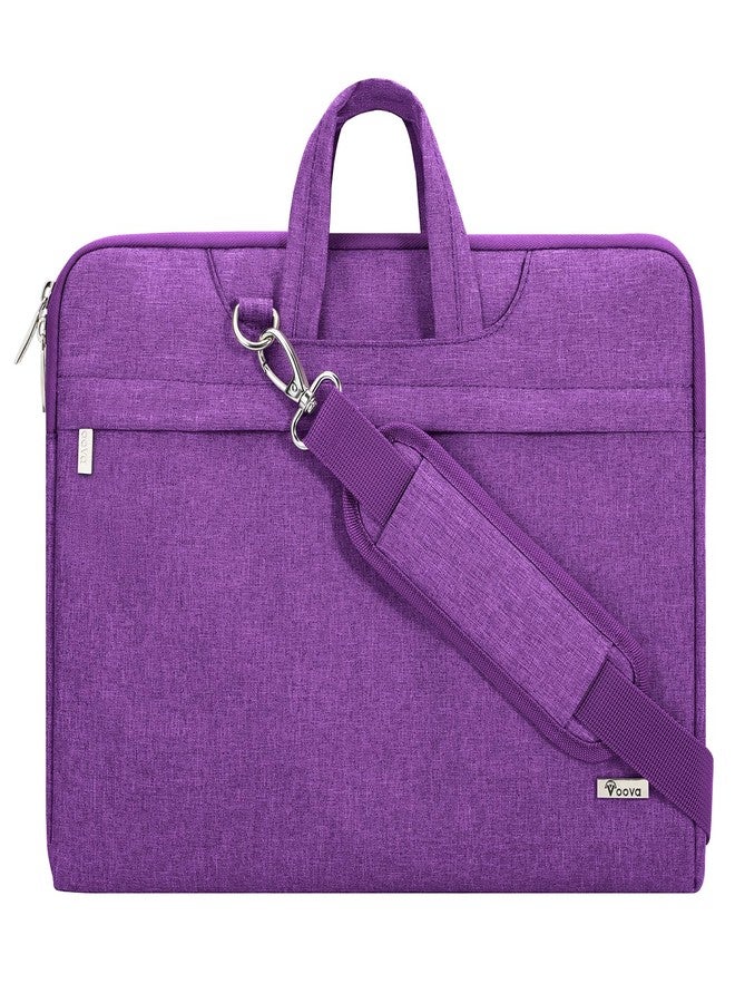 Voova Laptop Case 13 14 inch with Shoulder Strap, Waterproof Computer Sleeve Cover Compatible with MacBook Air 13, MacBook Pro 13/14, Slim Briefcase for Men Women, Purple - Image 1