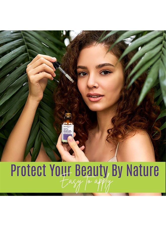 dermaxgen ديرماكسجن ليفت آند فيرم - سيروم ببتيد 20%، سيروم ماتيكسيل 3000 - سيروم ثلاثي قوي عضوي نقي/مضاد للشيخوخة، سيروم تجاعيد الوجه - 1 أونصة سائلة - Image 3