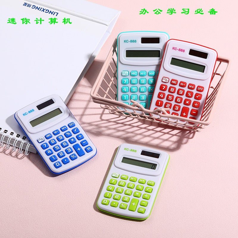 Computer Stationery For Primary School Students Mini Office Calculator Cute Cartoon 8 Bit Computer - Image 1