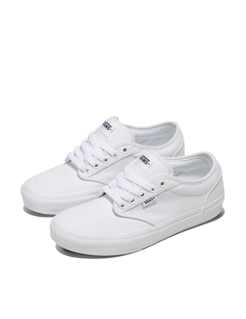 Vans Women's Atwood Shoe - Low-Top Fashion Sneakers for Work & Everyday Wear. Canvas White. 8 - Image 2