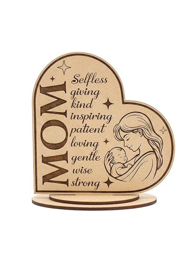 Wooden stand, the perfect Mother's Day gift - a decorative heart-shaped stand with meaningful quotes for mothers, mothers-in-law, and grandmothers. - Image 2