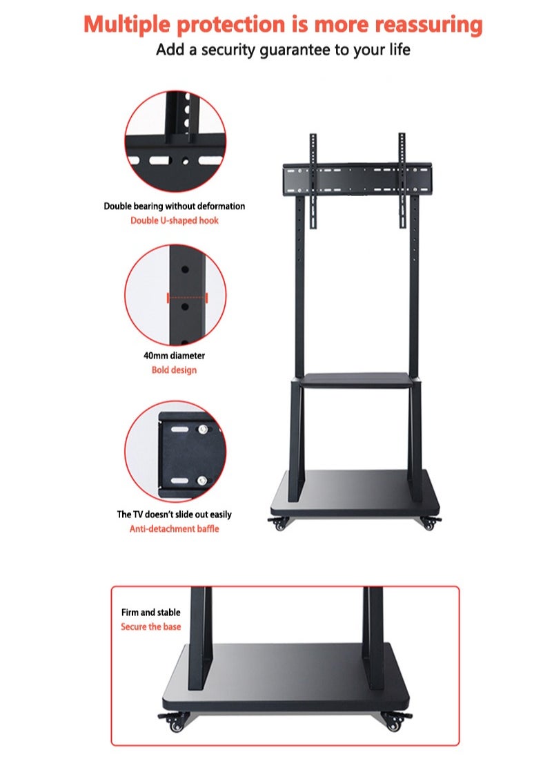 Sharpdo - Mobile Floor TV Stand Mount with Wheels for 50-85 Inch TV for Office Home Outdoor - Image 1