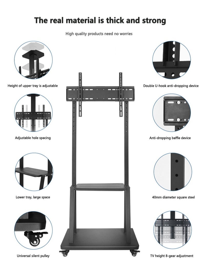 Sharpdo - Mobile Floor TV Stand Mount with Wheels for 50-85 Inch TV for Office Home Outdoor - Image 1