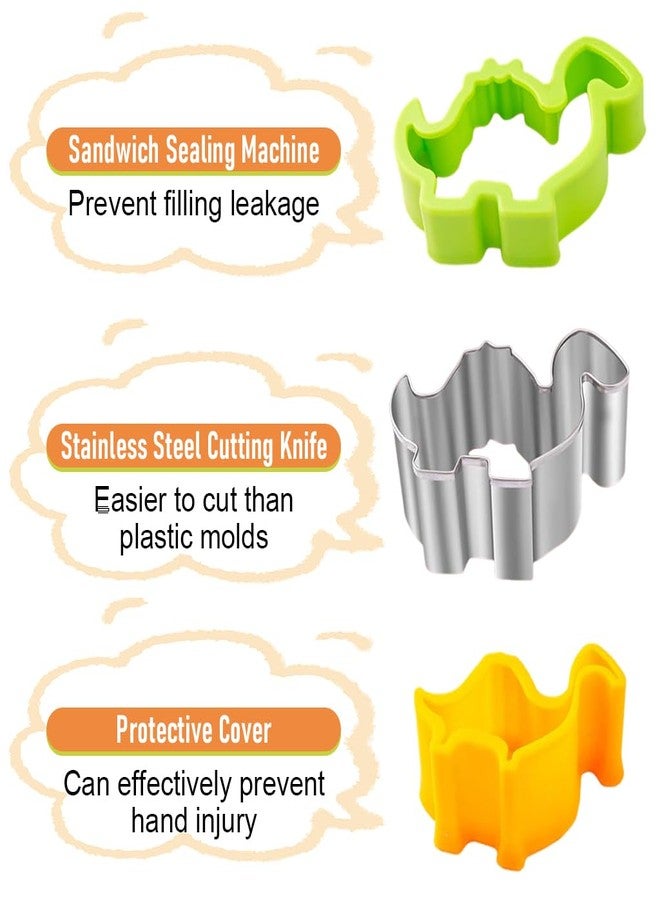 HASTHIP 22Pcs Kid Sandwich Cutter and Sealer Set with Cute Vegetable Cutter Molds, Cartoon Kids Fruit Forks DIY Homemade Bread Sandwich Maker Molds - Image 4