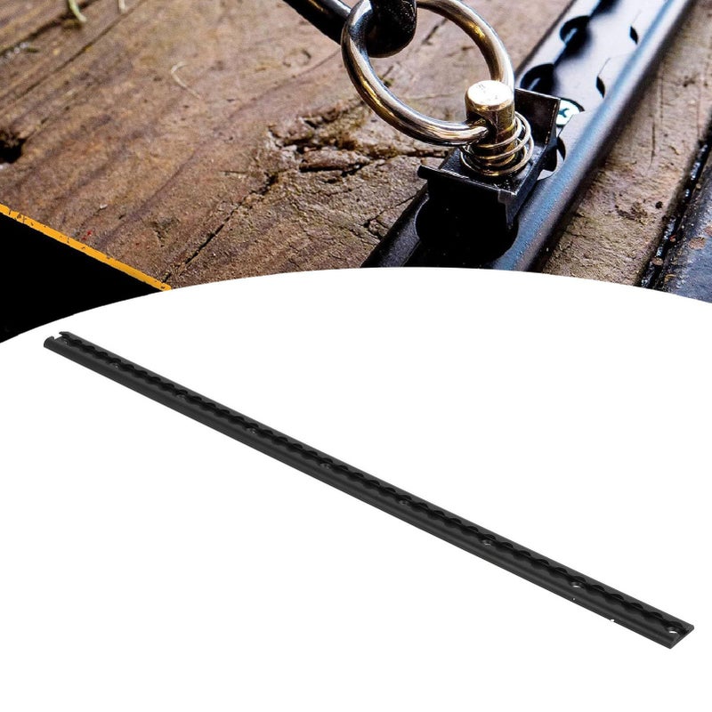 Black Aluminum L Track Rail with Drilled Holes 3.3 Ft Sturdy Anodized Airline Rail for Truck Bed Trailer RV Cargo Securing System - Image 4
