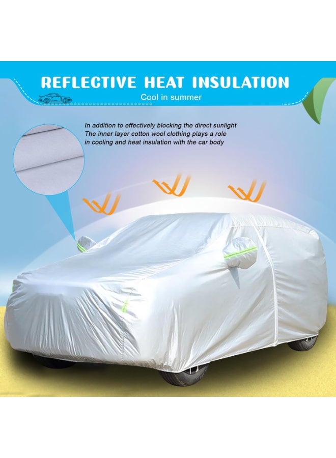 Generic Car Covers Waterproof All Weather for ​SUV/Sedan/Hatchback, Sun Shield Car Hood Universal Cover, Outdoor Full Cover Rain Sun UV Protection Car Protection, Tight Smooth Non-Abrasive  - Image 5