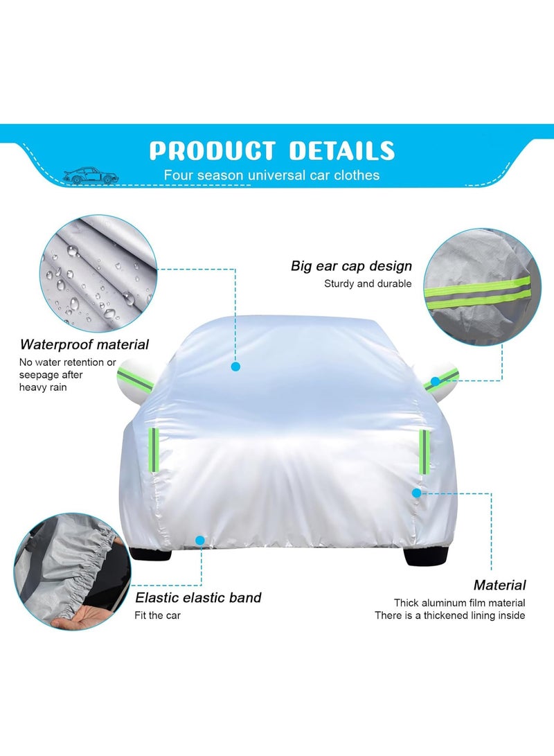 Generic Car Covers Waterproof All Weather for ​SUV/Sedan/Hatchback, Sun Shield Car Hood Universal Cover, Outdoor Full Cover Rain Sun UV Protection Car Protection, Tight Smooth Non-Abrasive  - Image 3