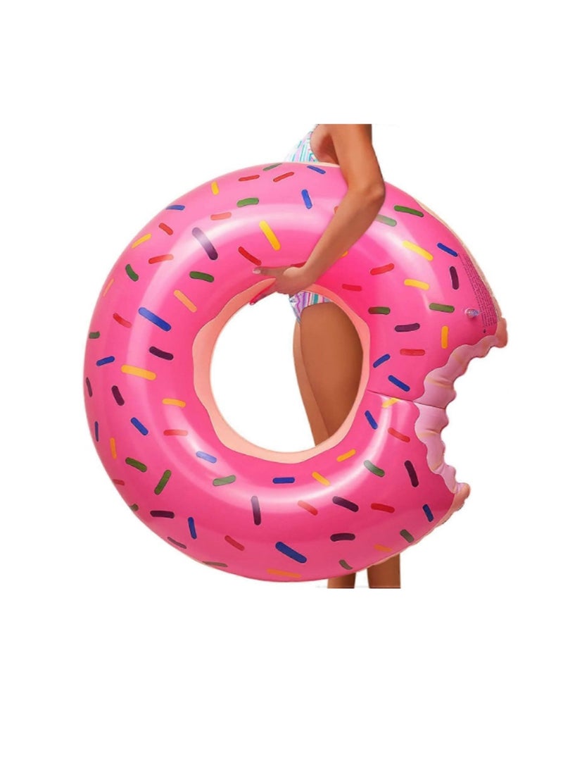 OASIS-TH Inflatable Donut Shaped Pool Ring Size 90CM Pink  - Image 1