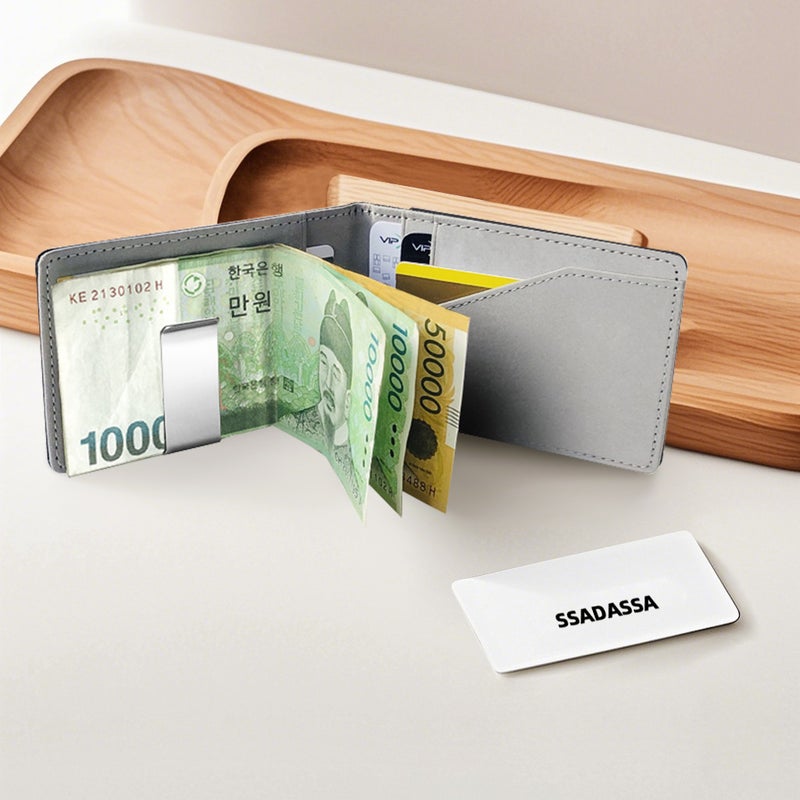 K-Style of New Pu Wallet Creative Stylish Colorful Clip Bag Short Open Banknote Clip Wallet Wholesale - Image 3