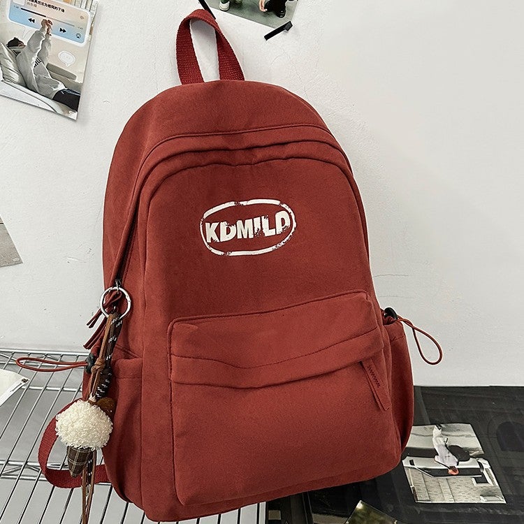 Student Backpack with Alphabet Pattern, Lightweight, Nylon, Unisex - Image 2