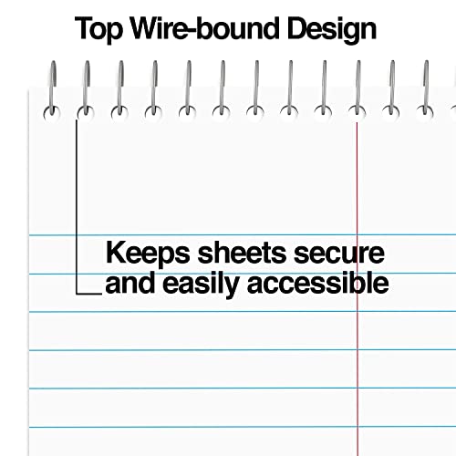 STAPLES Steno Notepads, 6 x 9 Inch, Gregg Ruled, Top Wire-Bound Notebooks, Cardstock Cover, 80-Sheets, 12-Pack, White Paper - Image 4