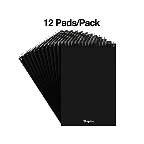 STAPLES Steno Notepads, 6 x 9 Inch, Gregg Ruled, Top Wire-Bound Notebooks, Cardstock Cover, 80-Sheets, 12-Pack, White Paper - Image 3