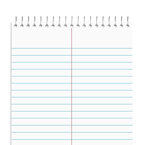 STAPLES Steno Notepads, 6 x 9 Inch, Gregg Ruled, Top Wire-Bound Notebooks, Cardstock Cover, 80-Sheets, 12-Pack, White Paper - Image 5