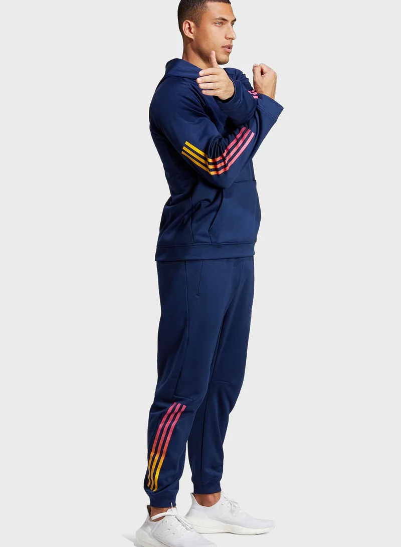 Adidas 3 Stripe Train Icons Hoodie