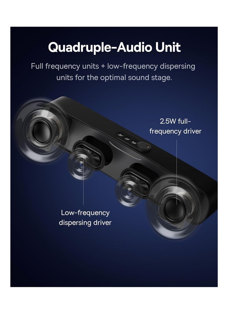 Baseus Baseus AeQur DS10 Mini Soundbar Cluster Black（Battery）  - Image 2