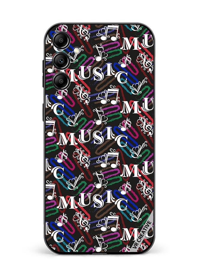 VR CREATIVE Protective Case Cover For Samsung Galaxy A34 Music Pattern Design Multicolour - Image 1