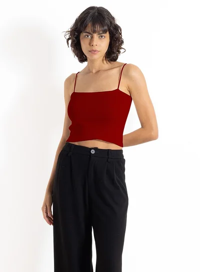 SHAPES RIBBED TOP WITH THIN STRAPS