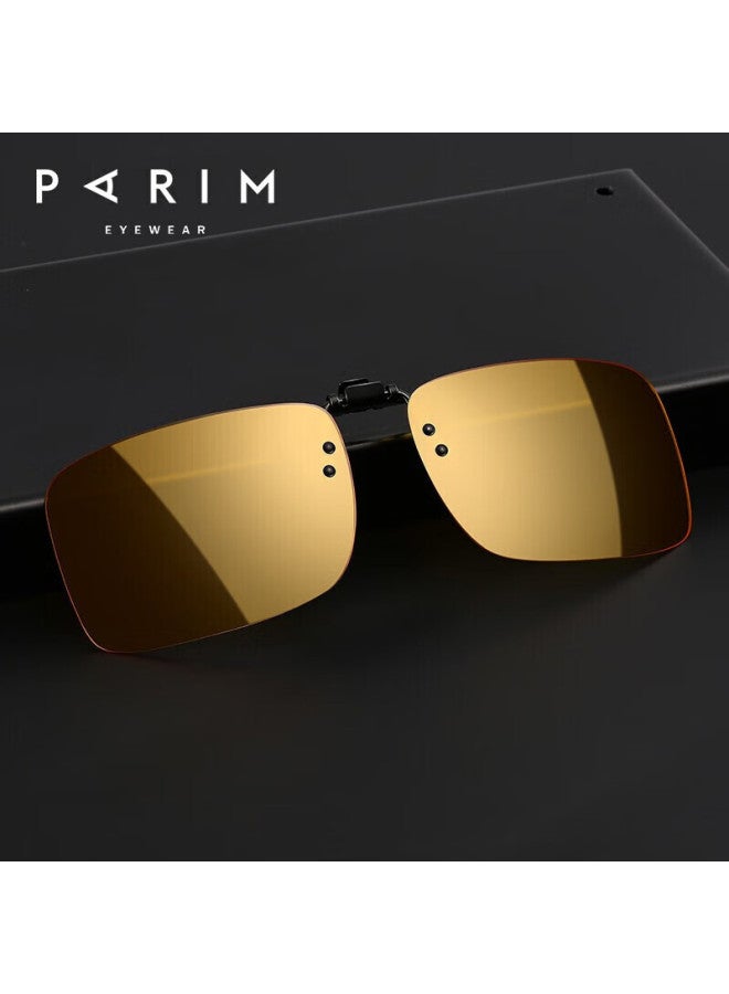 PARIM نظارات شمسية باريم Polarized Clip-on لقصر النظر، مضادة للوهج للقيادة ليلاً ونهاراً، إطار قصر النظر للرجال والنساء - Image 2
