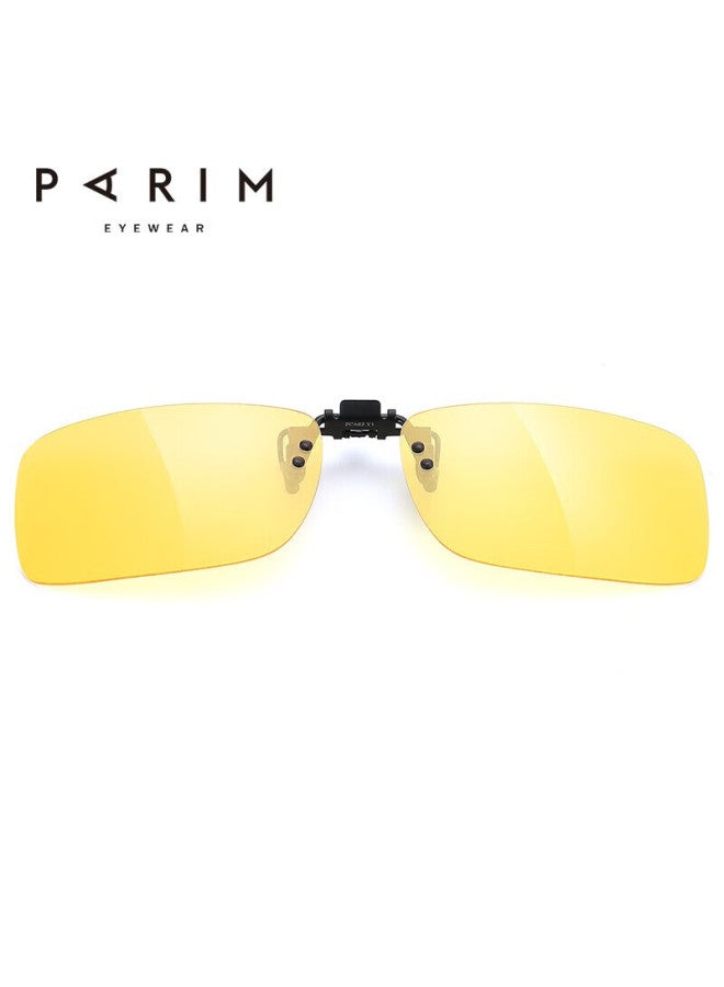 PARIM نظارات شمسية باريم Polarized Clip-on لقصر النظر، مضادة للوهج للقيادة ليلاً ونهاراً، إطار قصر النظر للرجال والنساء - Image 3