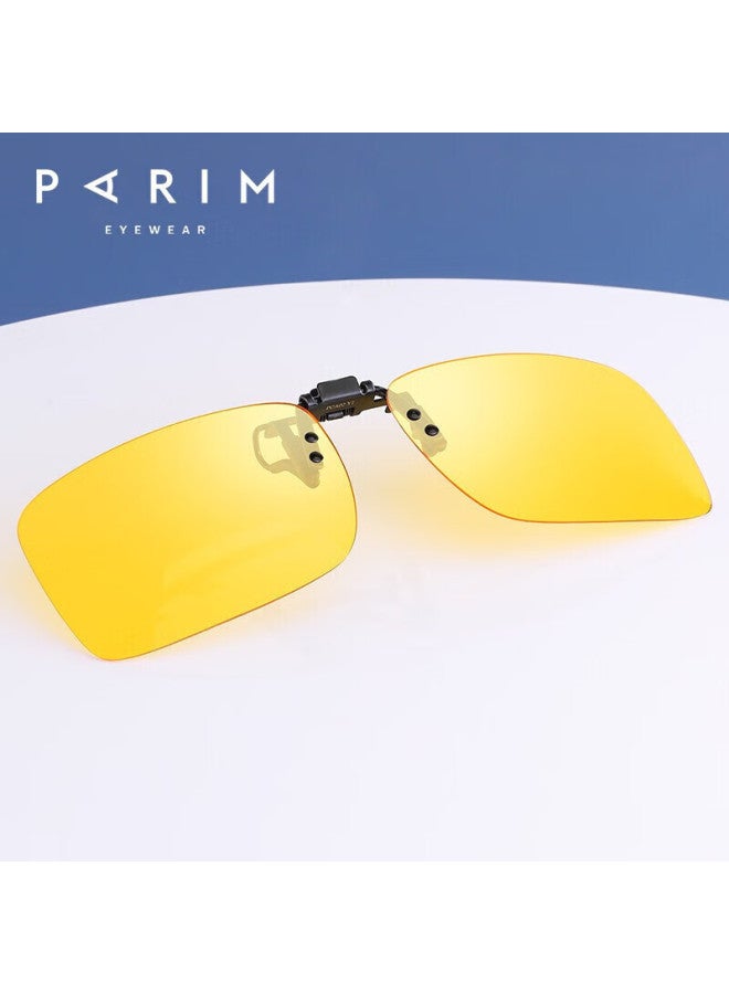 PARIM نظارات شمسية باريم Polarized Clip-on لقصر النظر، مضادة للوهج للقيادة ليلاً ونهاراً، إطار قصر النظر للرجال والنساء - Image 1