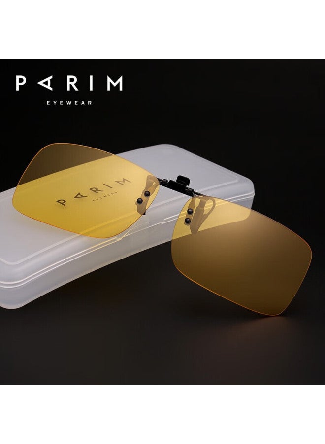 PARIM نظارات شمسية باريم Polarized Clip-on لقصر النظر، مضادة للوهج للقيادة ليلاً ونهاراً، إطار قصر النظر للرجال والنساء - Image 4