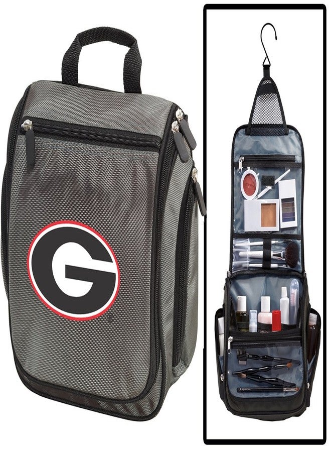 Broad Bay University of Georgia Toiletry Bags or Mens UGA Bulldogs Shaving Kit HANGABLE Travel Bag - Image 1
