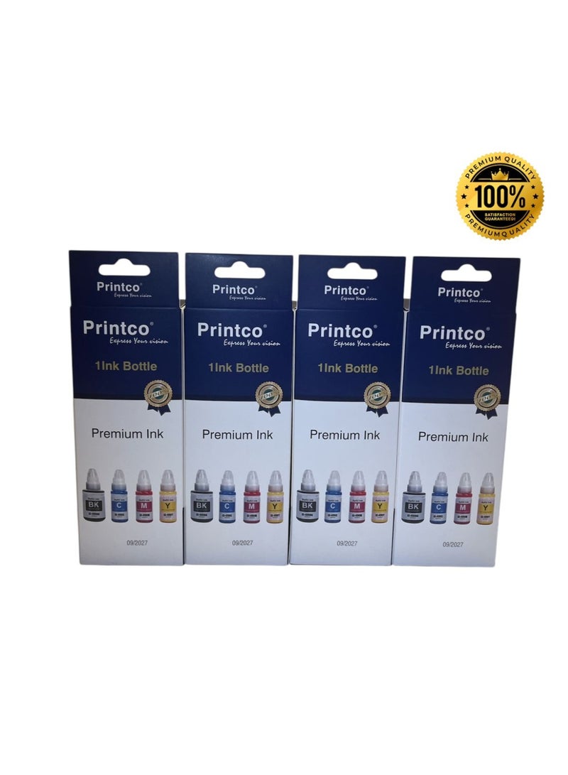 Printco Ink 490 High-Yield Compatible Ink Refill Set — For Canon PIXMA G1400 G2400 G3400 G3411 G1410 G1411 G2410 G2411 G2415 G3410 G3415 G3416 G4400 G4410 G4411 — Black, Cyan, Magenta, Yellow (Full Set, Up to 7000 Pages) - Image 4
