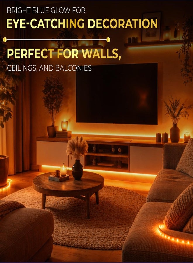 Lexton 10 Meter Orange LED Rope Light with 1200 LEDs | Plug-in Decorative Lighting | Flexible, Water-Resistant Strip for Indoor Outdoor Décor, Festivals, Events & Celebrations - Image 4