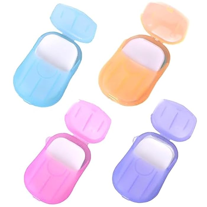 Convenient Disposable Mini Paper Soap Sheets - Travel Essential for Hand Washing and Shower, Scented Options for Indoor and Outdoor Use, Includes 5 Count for Your Hygiene Needs! - Image 1
