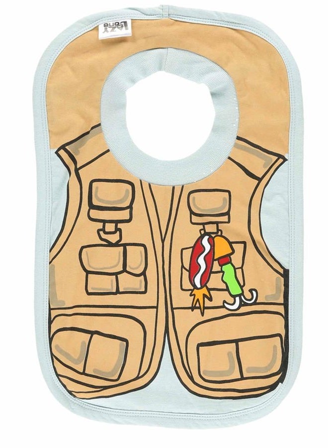 Lazy One LazyOne Animal-Print Baby Bibs, Cute Baby Shower Gifts, One Size, Fly Fishing, Vest (Fishing, ONE SIZE) - Image 1