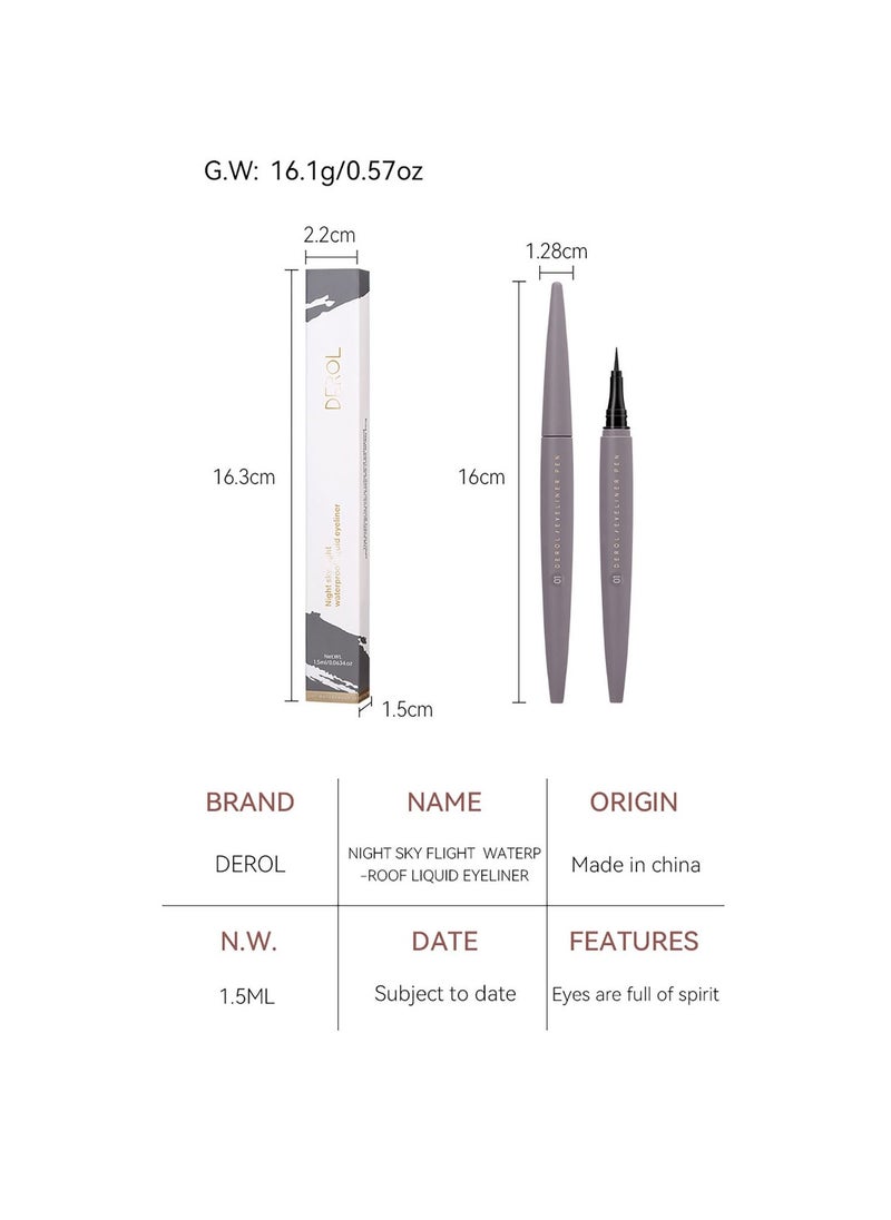 DEROL - Night Sky Flight Waterproof Liquid Eyeliner - Image 1