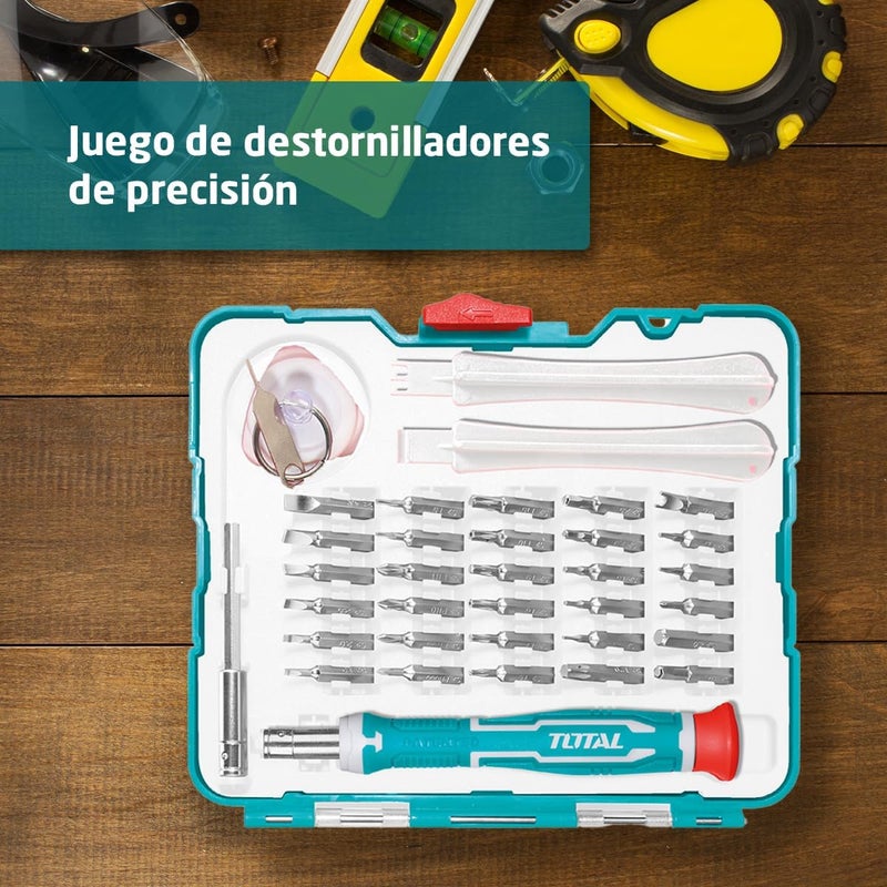 TOTAL Screwdriver Set with 37 Precision Bits - Image 2
