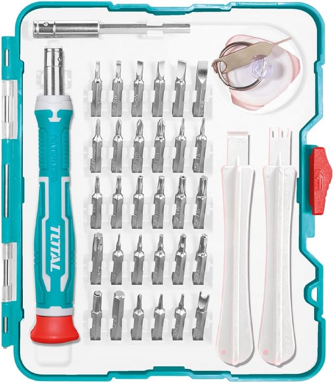 TOTAL Screwdriver Set with 37 Precision Bits - Image 1