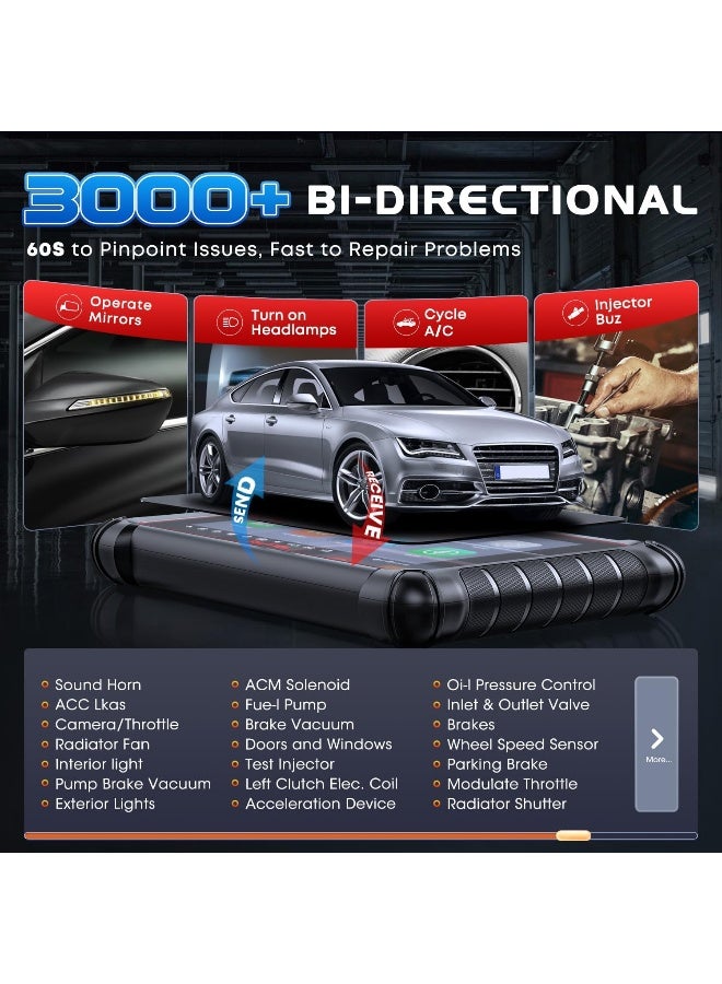 Autel Autel Scanner MaxiCOM MK900BT: 2025 8in MK900-BT Bidirectional Scan Tool  - Image 5