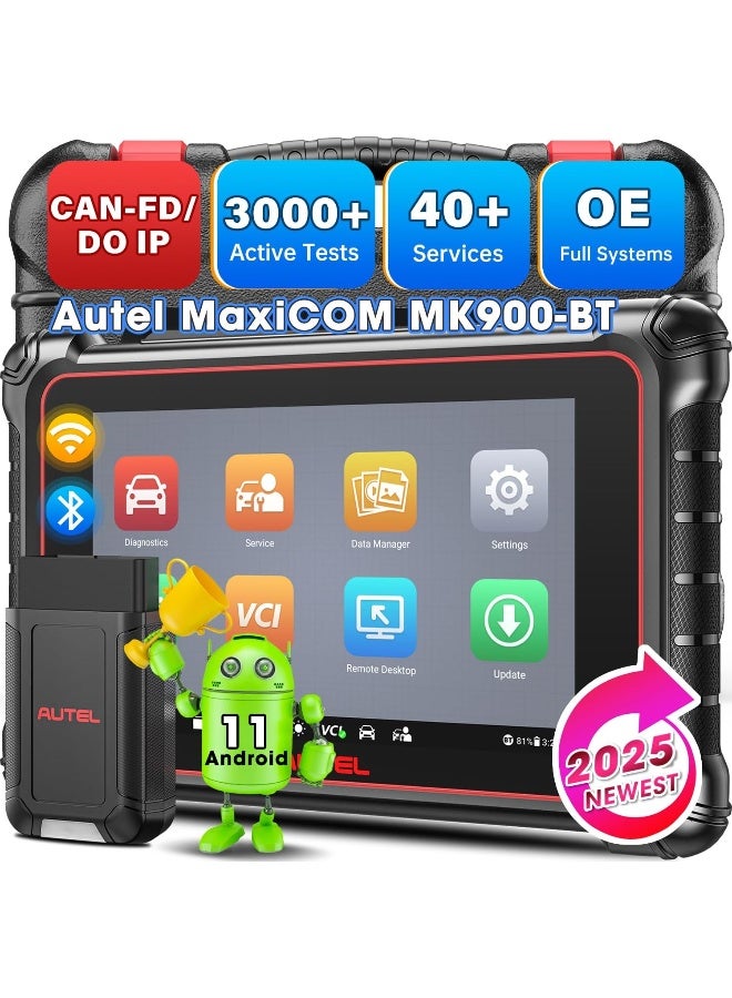 Autel Autel Scanner MaxiCOM MK900BT: 2025 8in MK900-BT Bidirectional Scan Tool  - Image 1