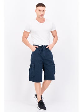 CROSSHATCH Men Brand Logo Cargo Shorts, Navy  - Image 4
