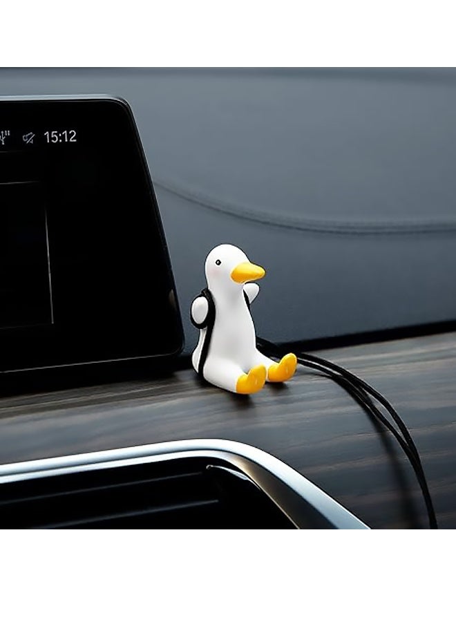 البطة اللطيفة سيارة المنظر الخلفي المرايا الحلوة المرح الزخرفة الداخلية اللذيذة الحرفة الجميلة تضيف غريبة إلى هدية للجنسين للرجال والنساء، يعزز القيادة اليومية - Image 5