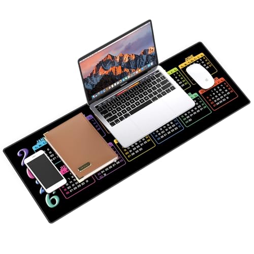 Galdas Gaming Mouse Pad XXL XL Large Long Extended Big Mousepad Non-Slip Rubber Keyboard Mouse Pad with Stitched Edges for Laptop Home Office (2026 Calendar, 31.5 * 11.8) - Image 3