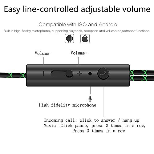 leqingchun Clip Type Earphones，Portable Stereophone Headphones,with Microphone and Call Controller Stereo Earphones,Suitable for Compatible with 3.5mm iPhone, Android Mobile Phone Pink - Image 4