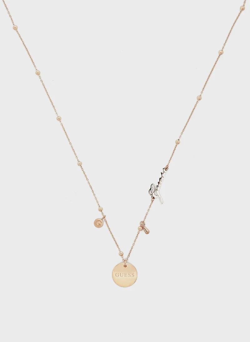 GUESS Greek Peony Short Necklace