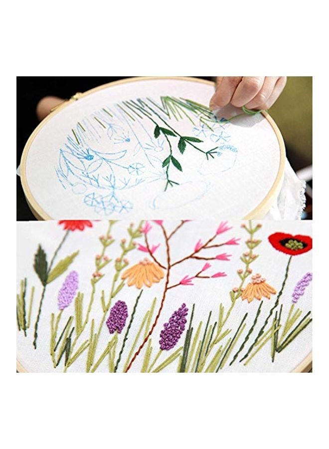 2-Piece Embroidery Starter Kit Green/White/Pink - Image 4