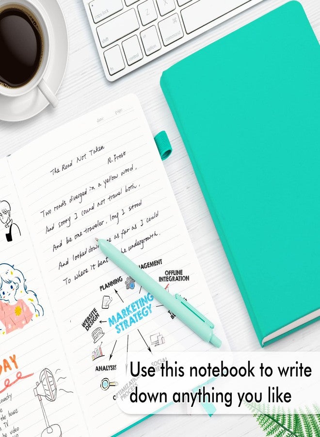 feela 3 Pack Notebooks Journals Bulk with 3 Black Pens, A5 Hardcover Notebook Classic Ruled Lined Journal Set with Pen Holder for Work Business Journaling Note Taking, 120 GSM, 5.1”x8.3”, Black - Image 4