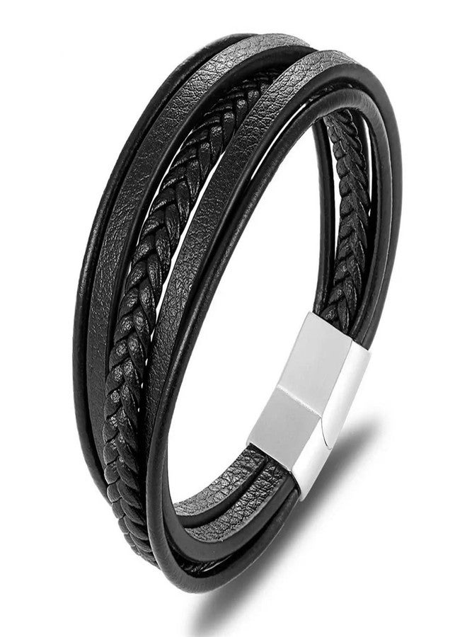 Vientiq Men's Black Rope Bracelet - Image 5