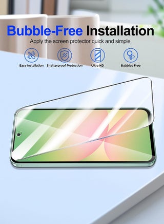[4 عبوات] واقي شاشة زجاجي 9H مقسّى 9H لجهاز سامسونج جالاكسي A56 5G (2025)، مع إطار محاذاة التثبيت، يدعم فتح بصمات الأصابع، مناسب للحالة، غشاء مضاد للخدش - view 4
